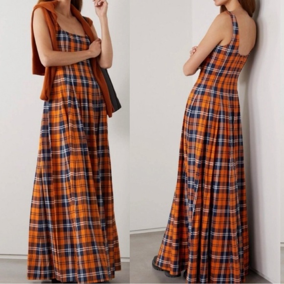NWOT Staud Wells Maxi Dress Poppy Plaid 🌟Rare🌟 - Picture 4 of 16